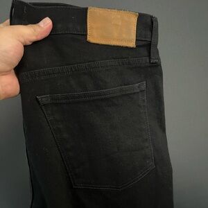 J Crew Jeans Mens  Black Denim Pants 770 Straight Fit Stretch Casual 35x32